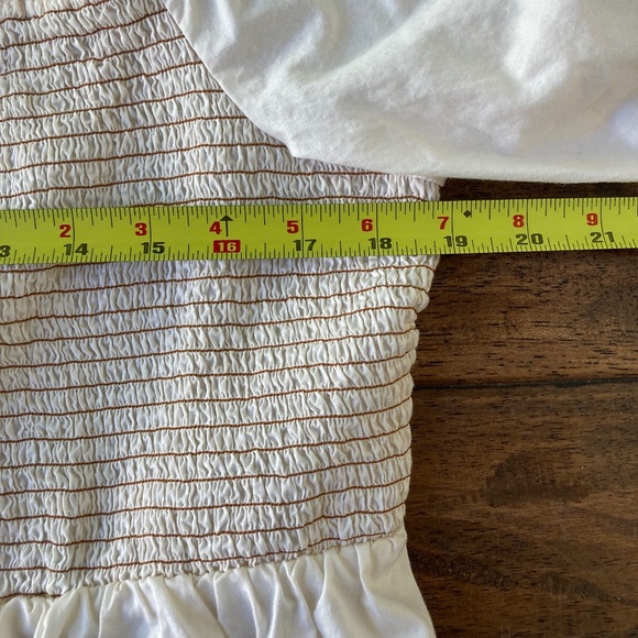 Old Navy Off The Shoulder Smocked Babydoll Swing Blouse Women’s Size XXL Cream - Picture 5 of 8